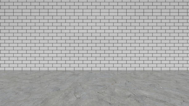 istock Tiles in Modern Empty Room, 3d render interior design, mock up illustration 693826814