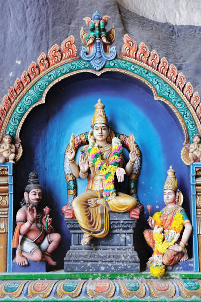 istock Indian Deity Statues in Batu Caves, Malaysia 693834386