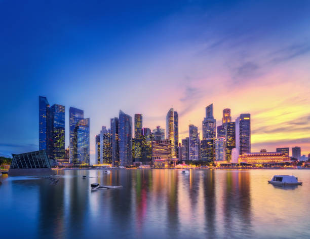 Singapore skyline stock photo