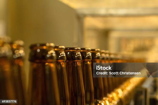 Bottling Line Stock Photo - Download Image Now - Beer - Alcohol, Bottling Plant, Beer Bottle