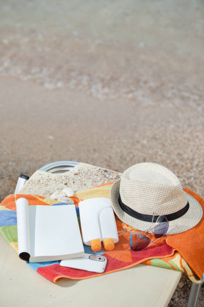 istock kit of solar protecion for hollidays 693863670