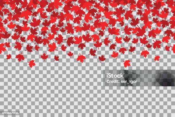 Seamless Pattern With Stars For 1st Of July Celebration On Transparent Background Canada Day Stock Illustration - Download Image Now