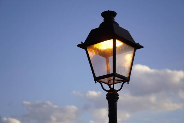 istock Street lights at twillight on mallorca 693870366