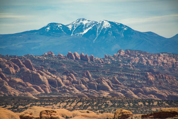 istock The La Sal mountains seen from a trail in Moab 693899742