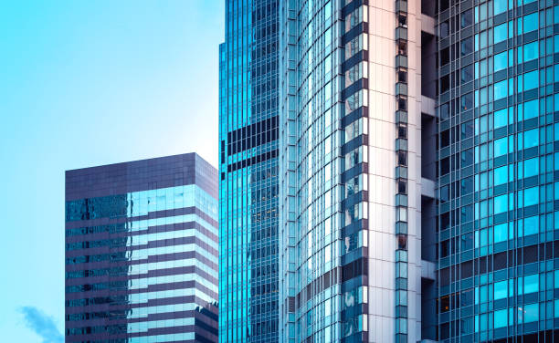 istock Modern office building close up in sunlight 693905402