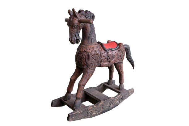 istock Vintage rocking horse isolated. 693922254