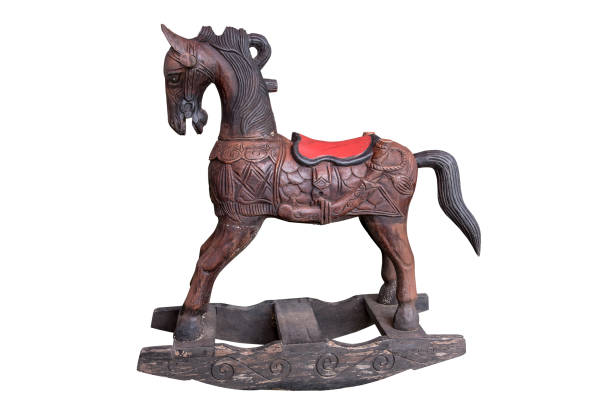 istock Vintage rocking horse isolated. 693922322