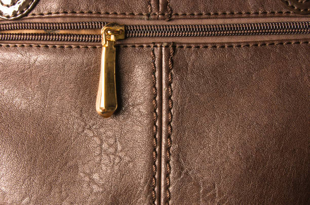 Details Of Brown Leather Suitcase