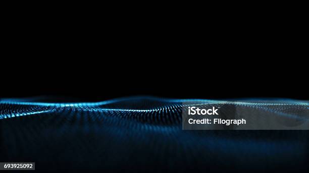 Abstract Particles Stock Photo - Download Image Now - Backgrounds, Data, Dark