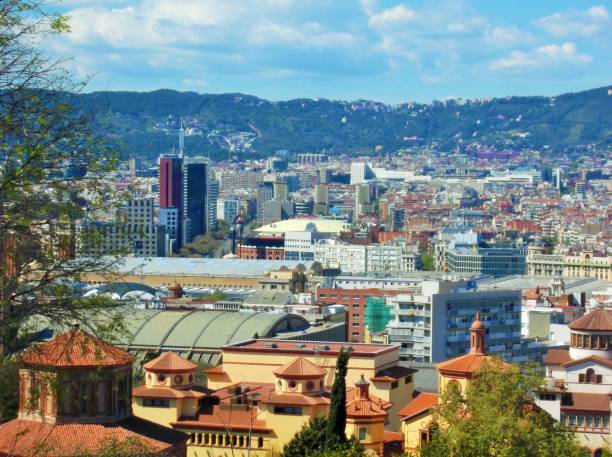 istock Barcelona, Spain from Montjuic 693928038