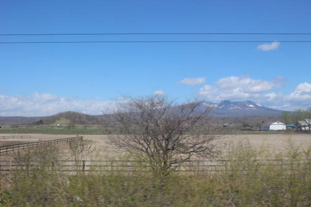istock view of train window from Sapporo to Hakodate 693934302