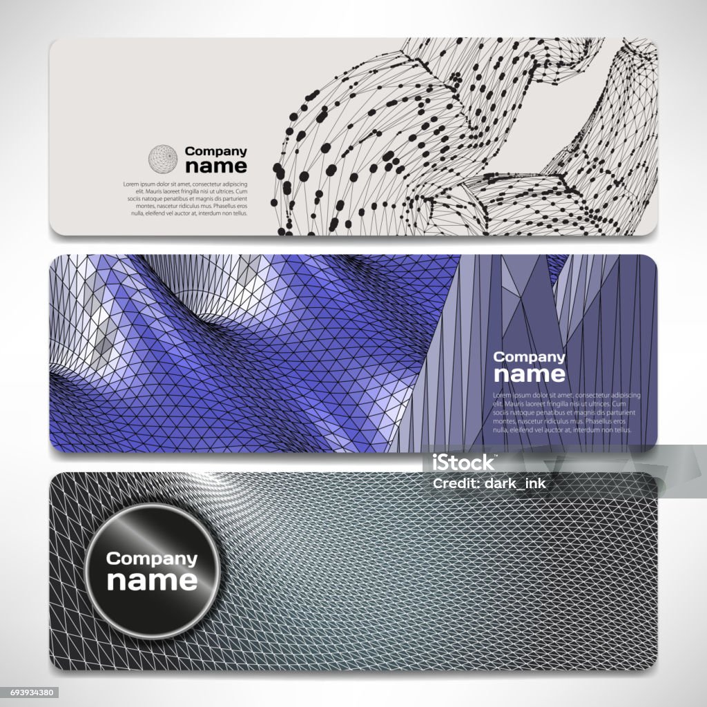 Digital Banner Vector Vector Template Banners With Digital Technology And Internet Stock ...