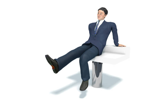 istock Politician sitting illustration, 693941134