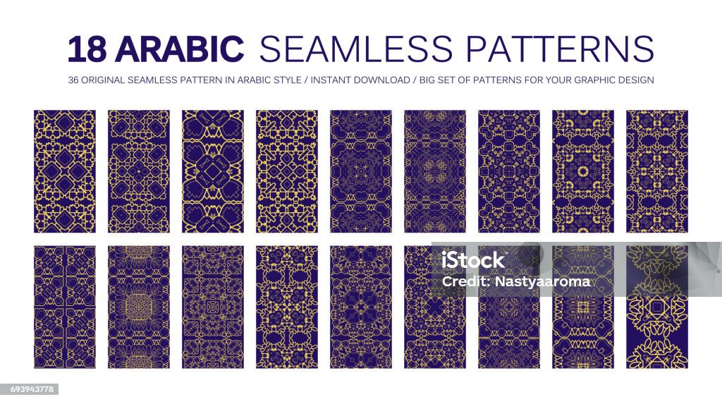 Arabic Simple Line Pattern 18 Modern Line Vector Traditional Arabic Pattern Stock Illustration ...