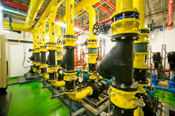 istock Pumps Used to Transfer Fresh Water at Public Utility 693959368