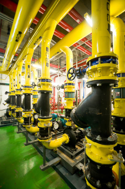 istock Pumps Used to Transfer Fresh Water at Public Utility 693959376