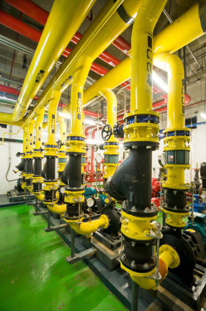 istock Pumps Used to Transfer Fresh Water at Public Utility 693959378