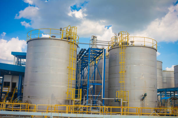 istock Petrochemical industry and storage tanks 693962610