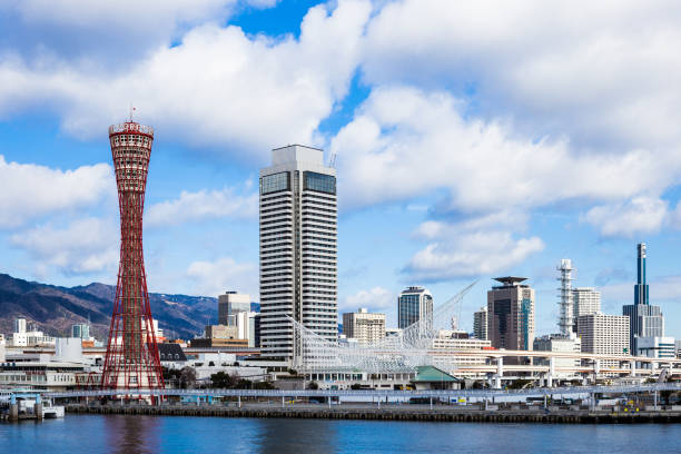 paisaje de kobe de japón - chuo ward fotografías e imágenes de stock