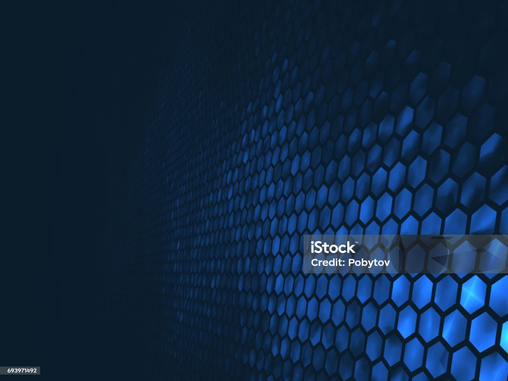 abstract tech background Hexagon Stock Photo
