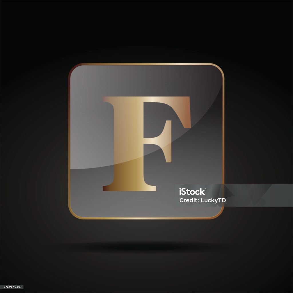 Button Letters F Vector Button Letter F Stock Illustration - Download Image Now ...