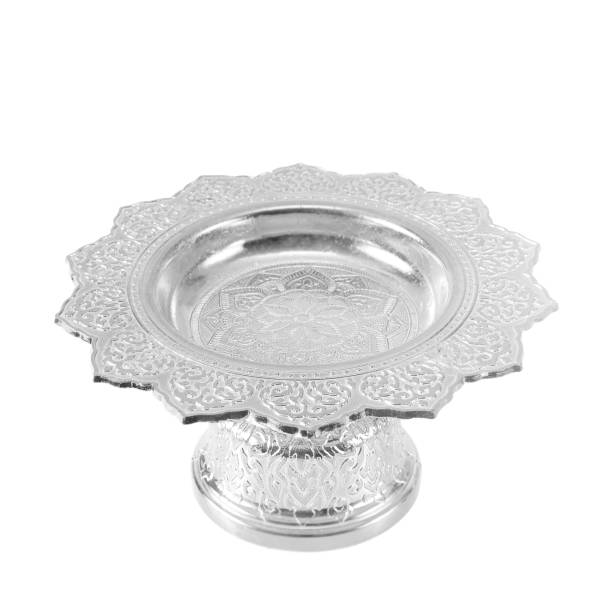 istock silver tray with pedestal in isolated white background 693976200