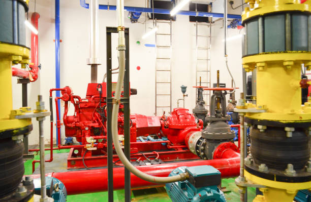 istock Pumps Used to Transfer Fresh Water at Public Utility 693976712