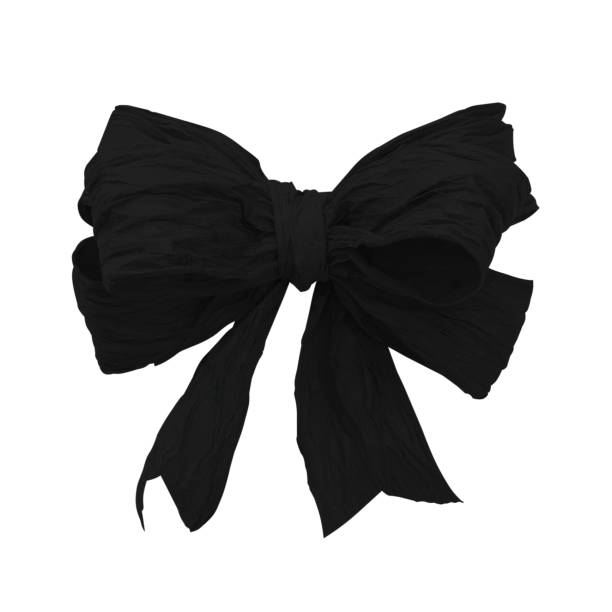 istock black mulberry paper bow on white background 693980302