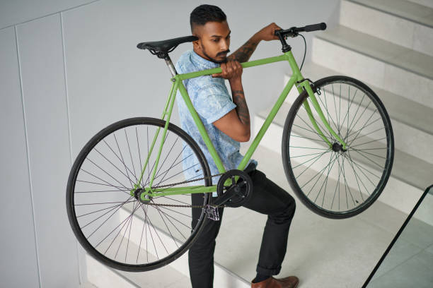 istock He prefers taking a healthier journey to work 693998106