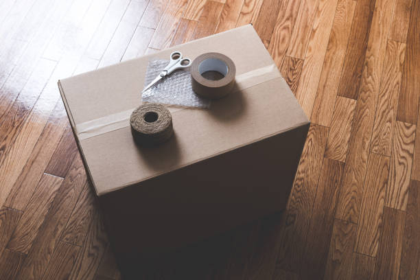istock Cardboard box and gum tape 694000250