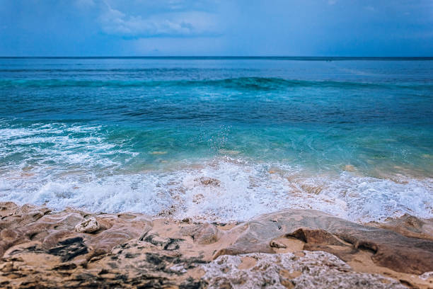 istock vacation in tropics background, turquoise ocean view Indonesia, Bali 694001128