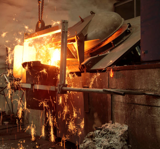 istock Liquid Molten Steel Industry 694008312