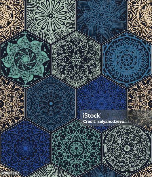 Oriental Seamless Pattern Stock Illustration - Download Image Now - Islam, Pattern, Arabic Style