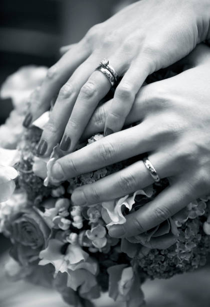 istock Wedding bouquet in hands of the bride 694012728