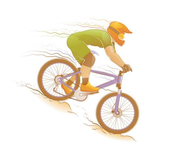 ilustraciones, imágenes clip art, dibujos animados e iconos de stock de ciclismo de montaña - extremal