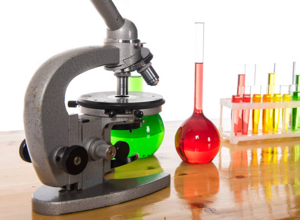 istock School items for chemistry on white background 694019004