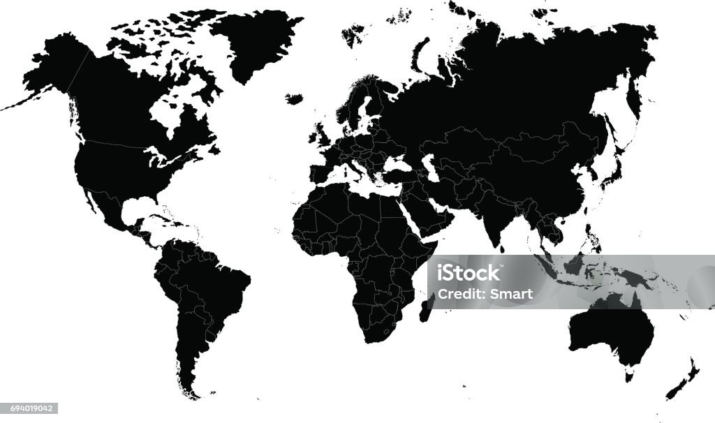 The Earth, World Map on white background. Antarctica. Vector illustration Globe - Navigational Equipment stock vector