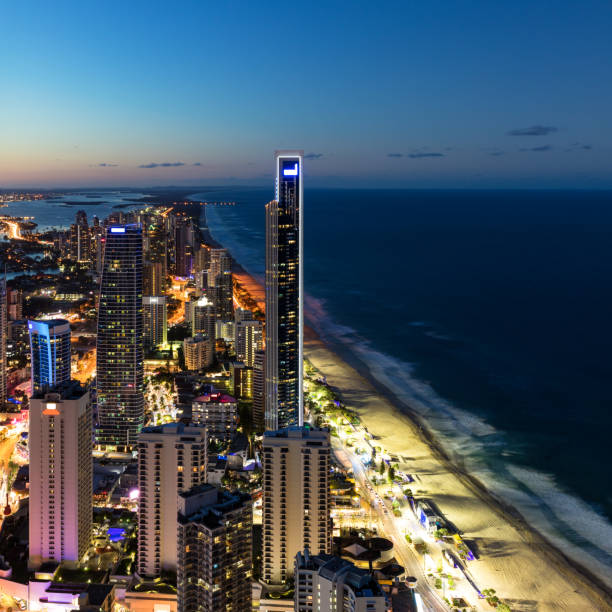 istock Surfers Paradise highrises at sunset 694033896