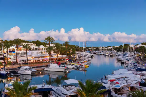 Photo of Cala DOr marina precinct at sunset