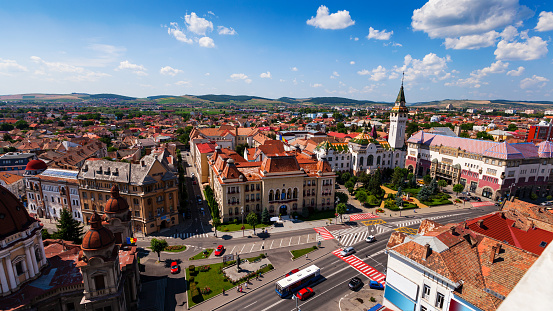 Targu Mures on a sunny day, Transylvania, Romania