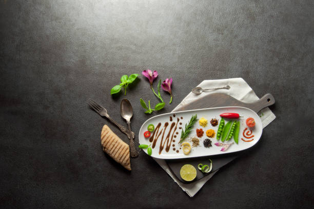 istock Restaurant food background 694047910
