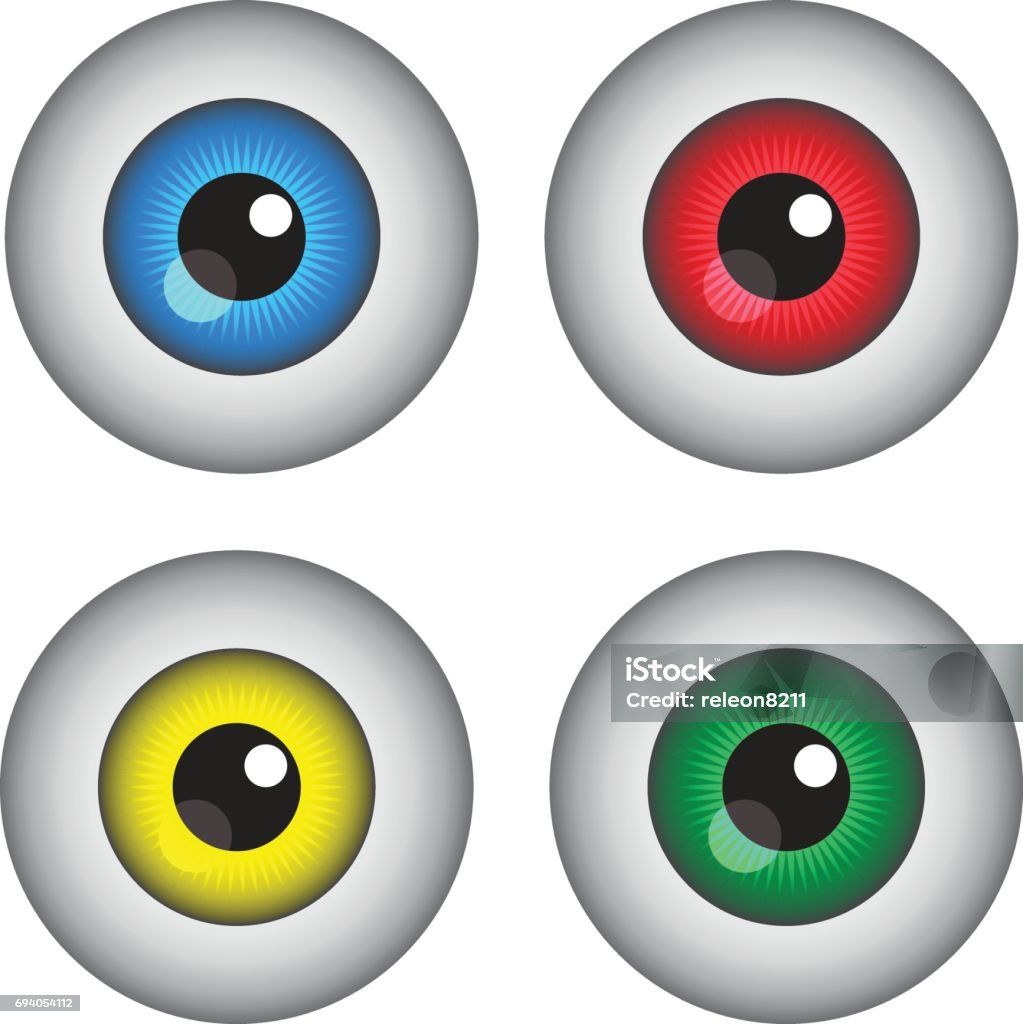 Eye Button View Profile Eye Button Vector Stock Illustration - Download Image Now - Abstract ...