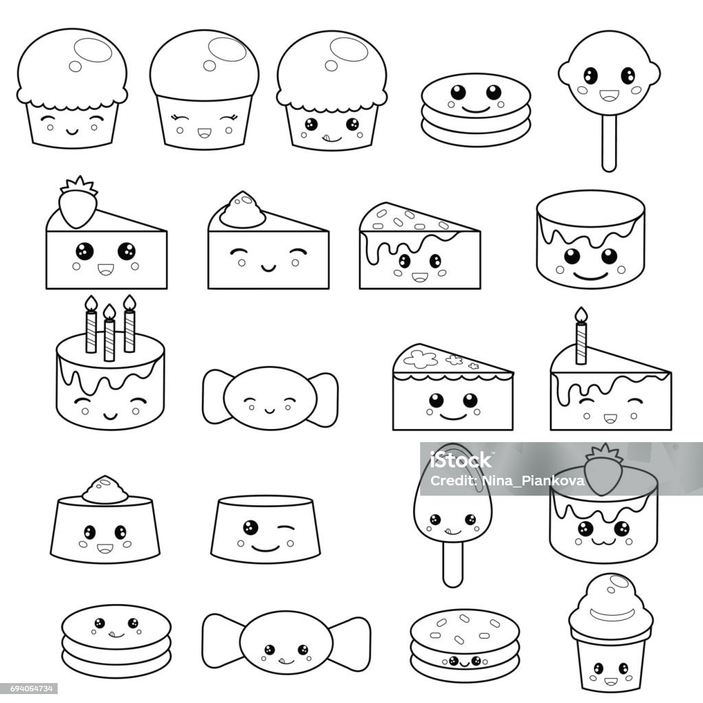 Permen Dan Permen Lucu Ilustrasi Stok - Unduh Gambar Sekarang