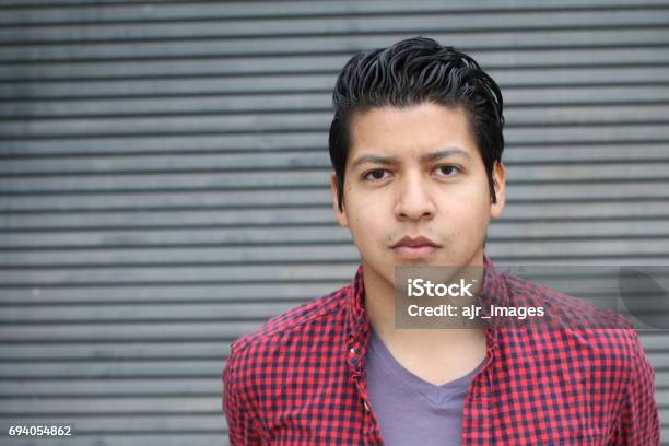 Good Looking Hispanic Male Isolated With Copyspace Stock Photo - Download Image Now - Men, Latin American and Hispanic Ethnicity, Serious