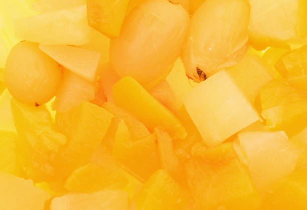 istock Close view of canned fruit 694057330