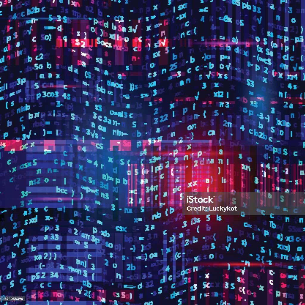Abstract Digital Binary Code Background Vector Illustration Stock ...