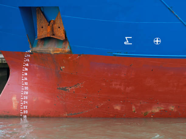 istock Ship’s waterline numbers and markings 694061268