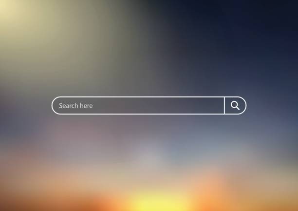 istock Search bar vector illustration on background of sky , simple search box field ui element 694061374