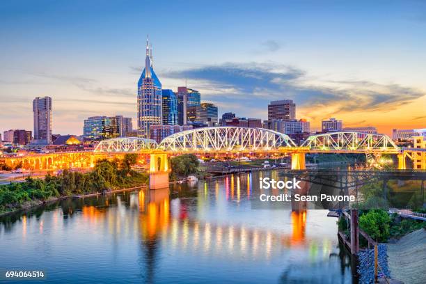 Nashville Tennessee Usa Stock Photo - Download Image Now - Nashville, Urban Skyline, Downtown District