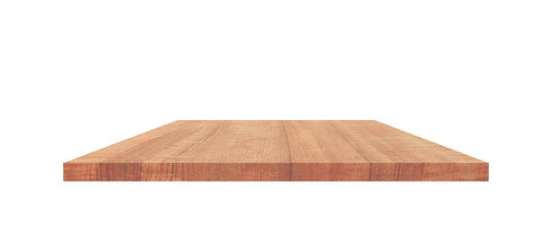 istock wood Shelf beautiful on white background 694080974